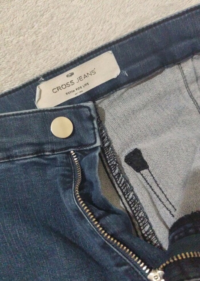 Dar paça kot pantolon - Görsel 4