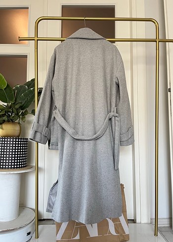xs Beden gri Renk Gri Uzun oversize kaban