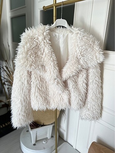 Crop peluş kürk