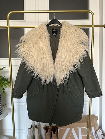 s Beden Kürklü Oversize kaban