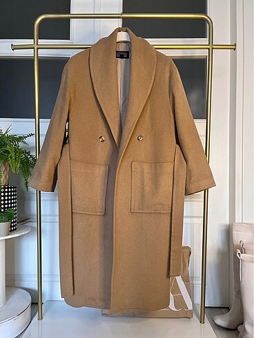 Mango uzun Oversize kaban