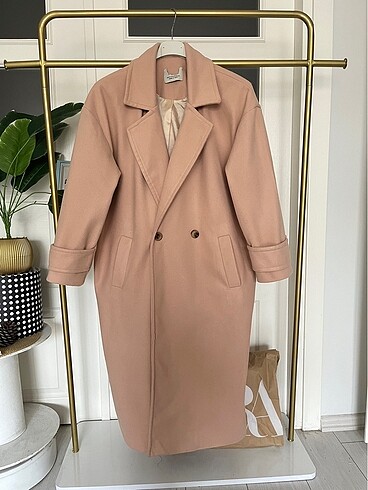 m Beden Bej rengi oversize kaban