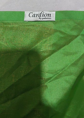 Parlak Yeşil püskülü şal - Görsel 2