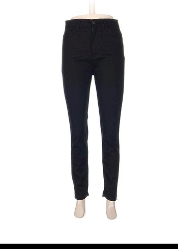Siyah Regular Fit Midi Kot Pantolon