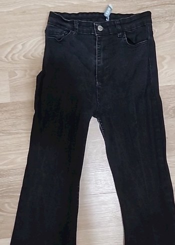 Diğer Siyah Kadın Midi Boy Dar Kesim Jean