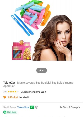 Saç Bukleleri için Renkli Isısız Bigudi Seti - Görsel 2