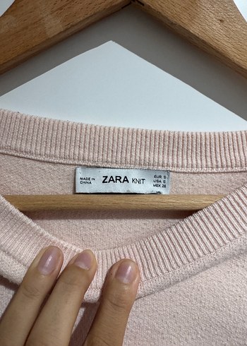 s Beden pembe Renk Pembe Uzun Kollu Kadın Kazak