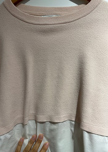 Pembe Uzun Kollu Kadın Kazak - Görsel 4