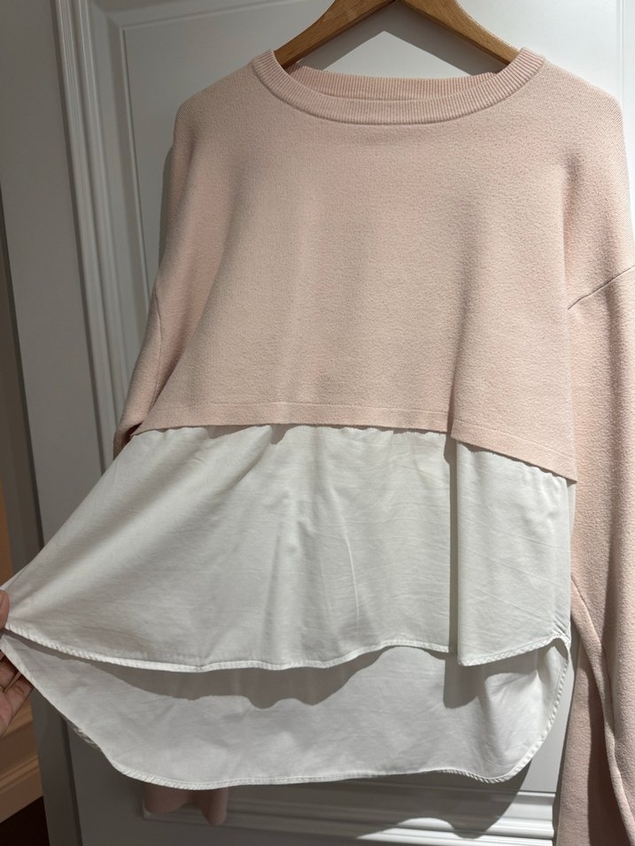 Pembe Uzun Kollu Kadın Kazak - Görsel 2