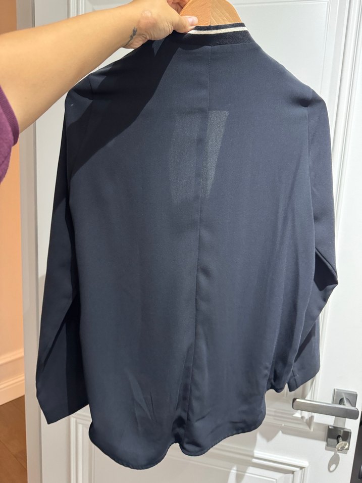 Lacivert Fermuarlı ipekyol ceket - Görsel 5