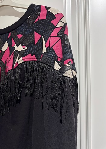 Püsküllü Nakışlı Bohem Kadın Sweatshirt - Görsel 5