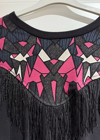 Püsküllü Nakışlı Bohem Kadın Sweatshirt - Görsel 3