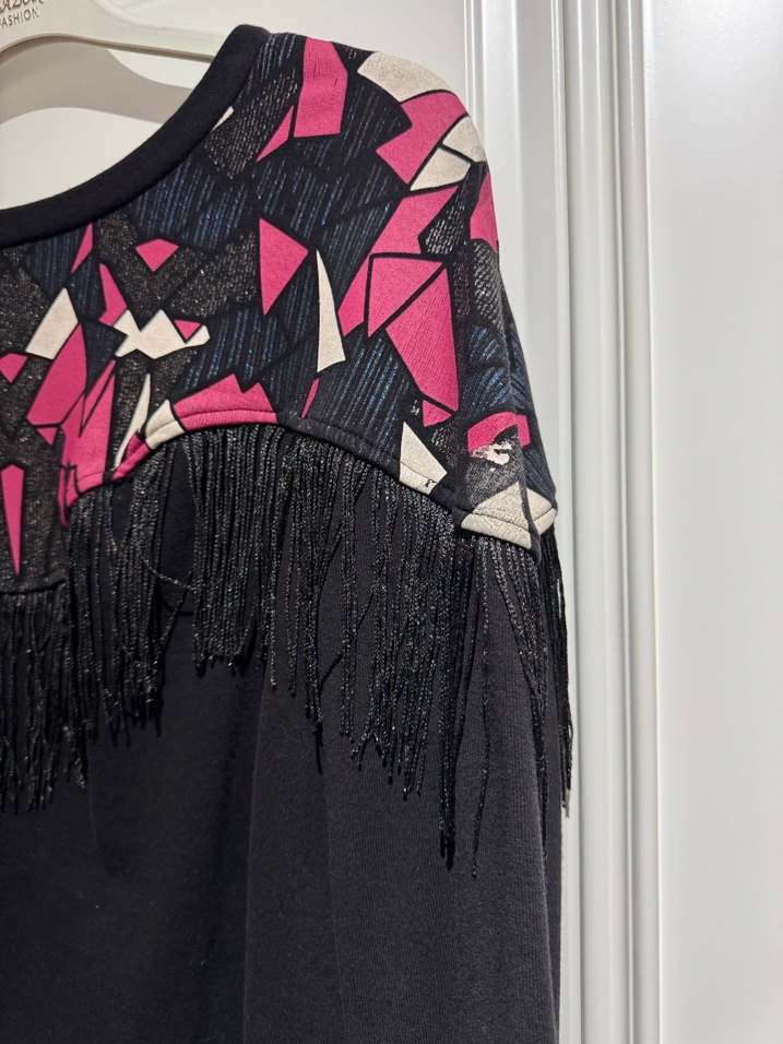 Püsküllü Nakışlı Bohem Kadın Sweatshirt - Görsel 5