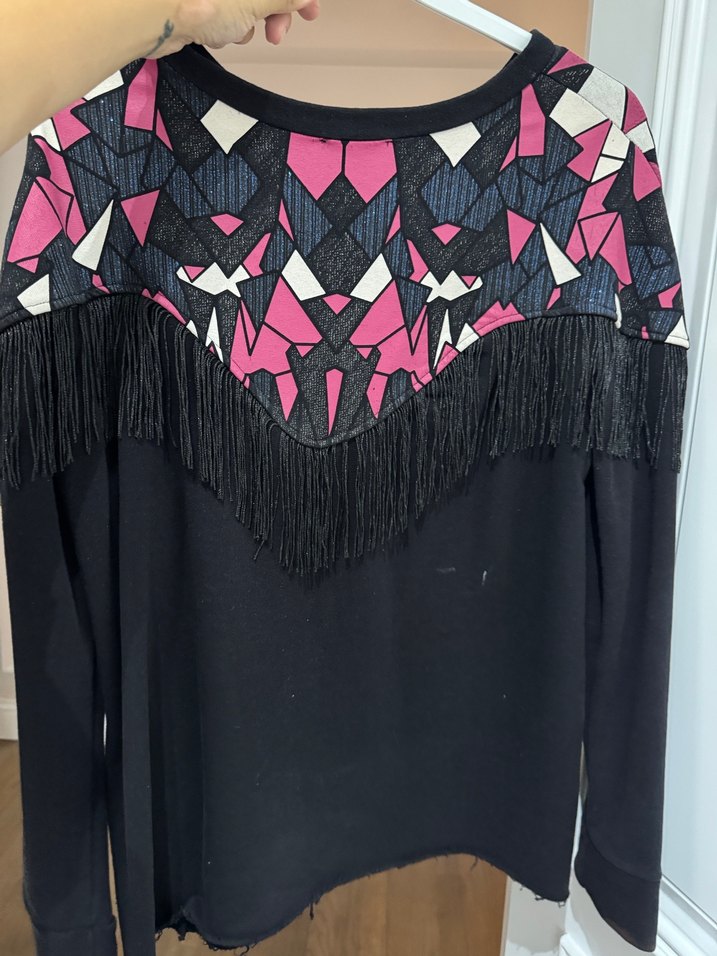 Püsküllü Nakışlı Bohem Kadın Sweatshirt - Görsel 2