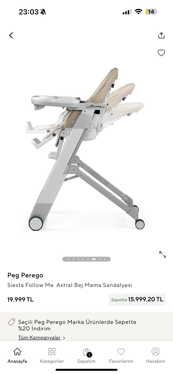 Turuncu peg prego Bebek Mama Sandalyesi - Görsel 5