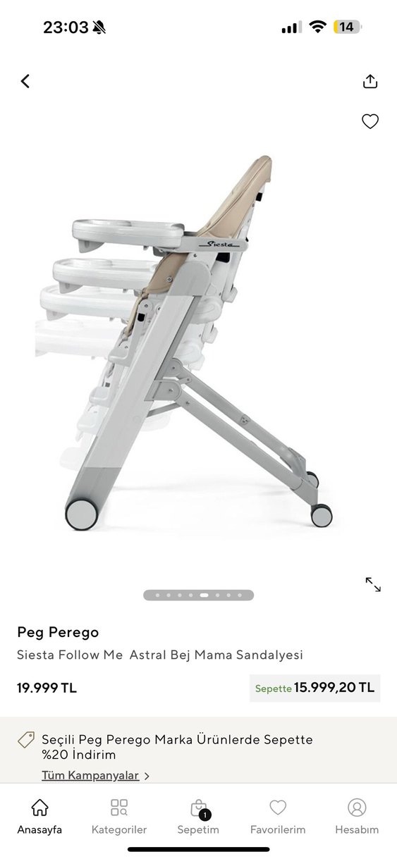 Turuncu peg prego Bebek Mama Sandalyesi - Görsel 4