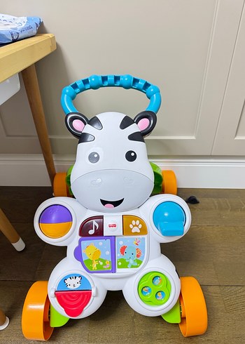 Fisher price Renkli Zebra Desenli Bebek Yürüteci - Görsel 3