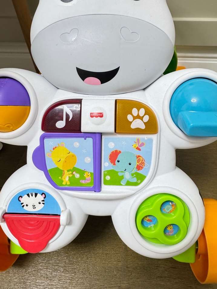 Fisher price Renkli Zebra Desenli Bebek Yürüteci - Görsel 2