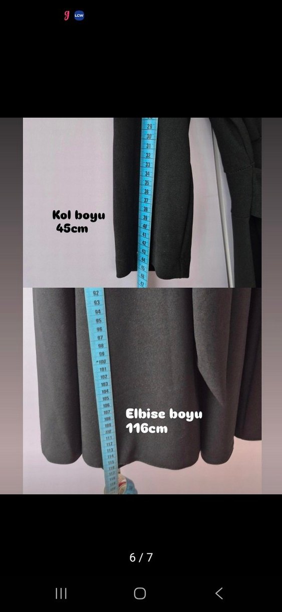 Siyah Uzun Ofis Elbisesi - Görsel 5