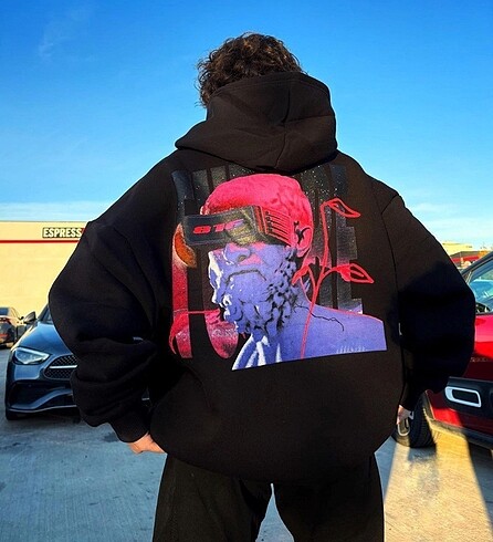 Diğer Oversize Unisex kapşonlu sweatshirt