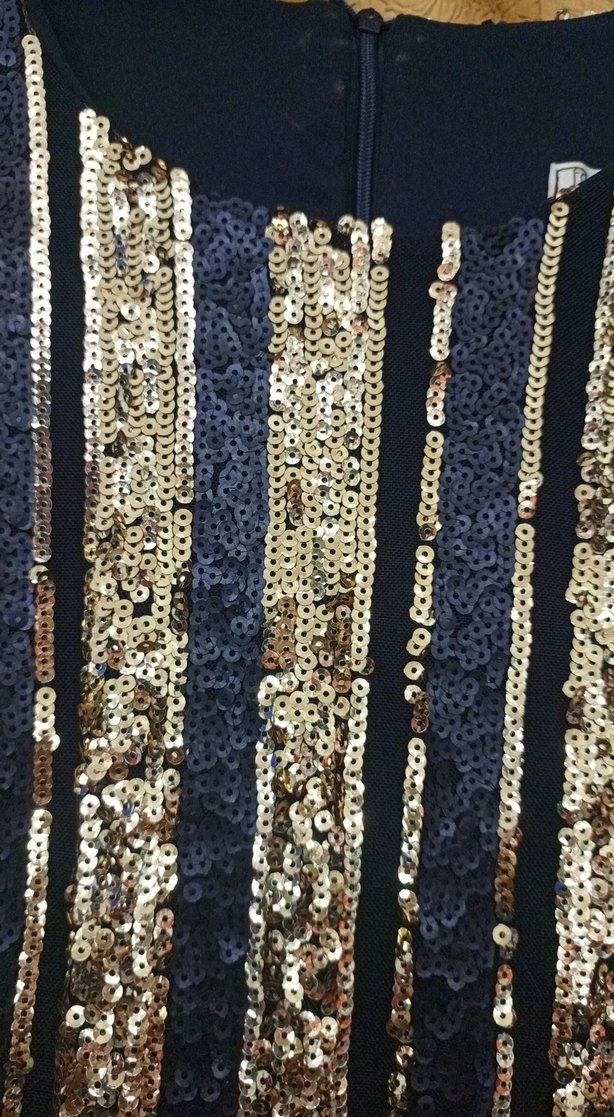 Payetli Uzun Kollu Çok Renkli Abiye Elbise (Fameİstanbul) - Görsel 3