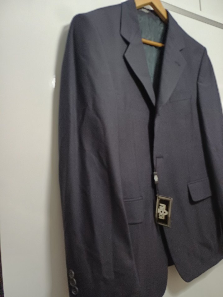 kiğılı siyah Erkek Ceket, Düğmeli - Görsel 4