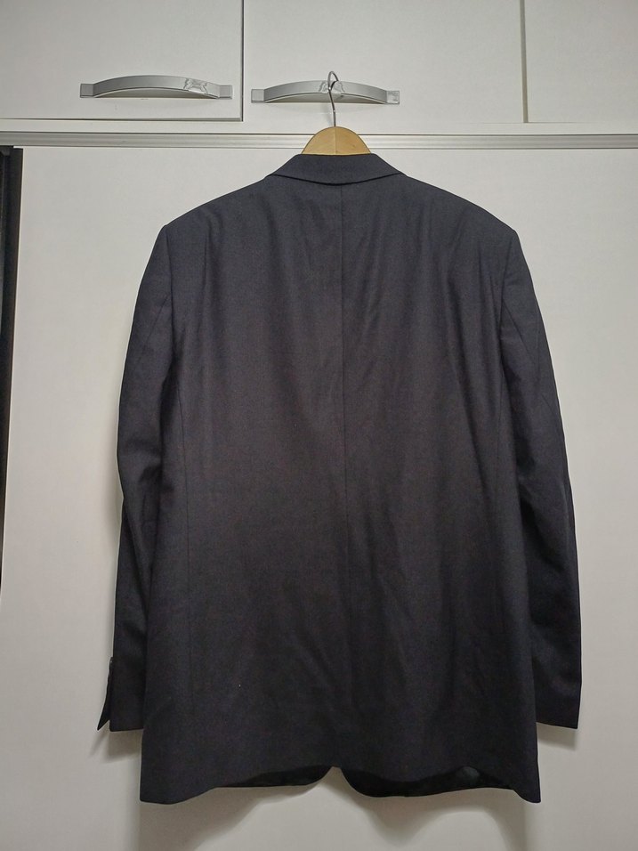 kiğılı siyah Erkek Ceket, Düğmeli - Görsel 3