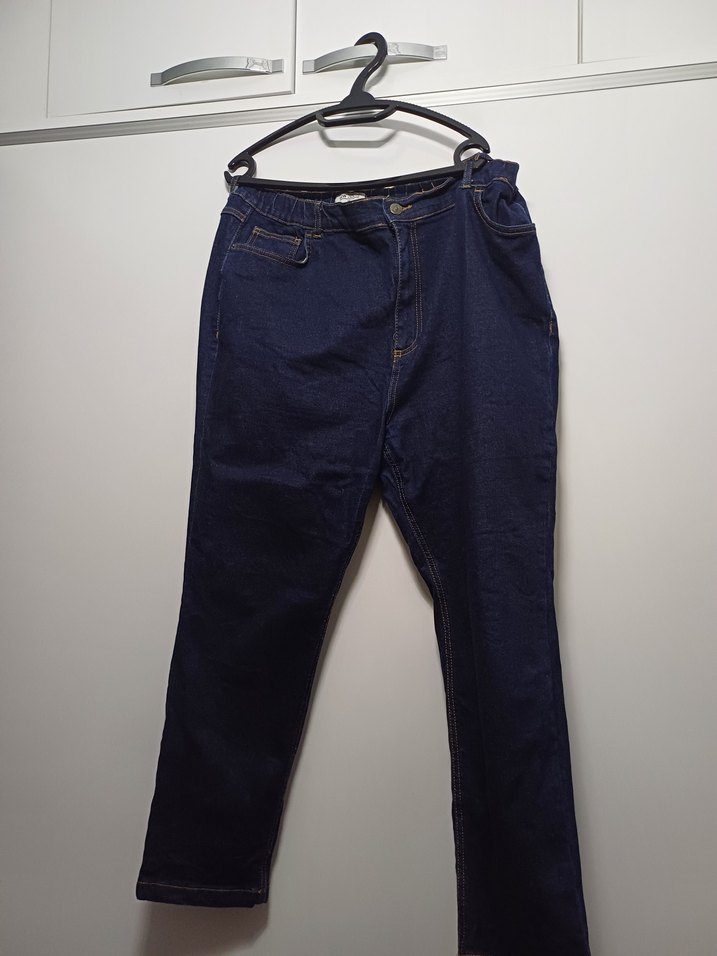 Lacivert Midi Kadın Kot Pantolon - Görsel 4