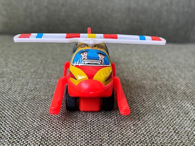  Beden Renk Antika Japon Teneke Oyuncak Helikopter