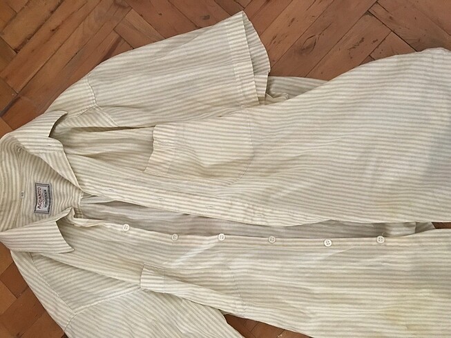 l Beden sarı Renk yazlık oversize gömlek