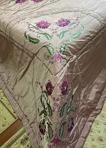 El boyaması yatak örtüsü sıfır hıc kullanılmamış - Görsel 2