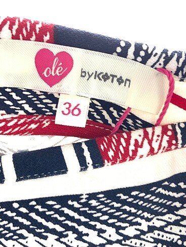 36 Beden çeşitli Renk Koton Mini Etek %70 İndirimli.
