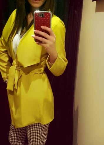 Hardal renk kimono