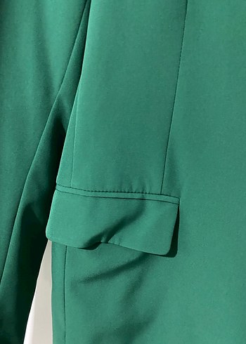 Düğmeli Yeşil Kadın Blazer Ceket - Görsel 3