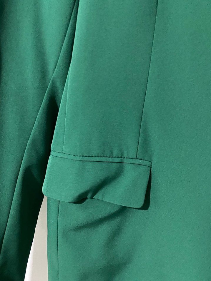 Düğmeli Yeşil Kadın Blazer Ceket - Görsel 3