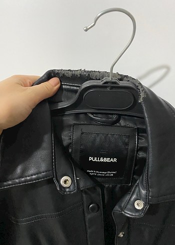 Kadın Siyah Deri Biker Ceket - Görsel 3