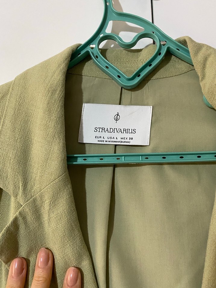 Bej Süet Mini Kadın Blazer Ceket - Görsel 4