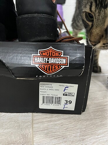 39 Beden siyah Renk Harley Davidson bot