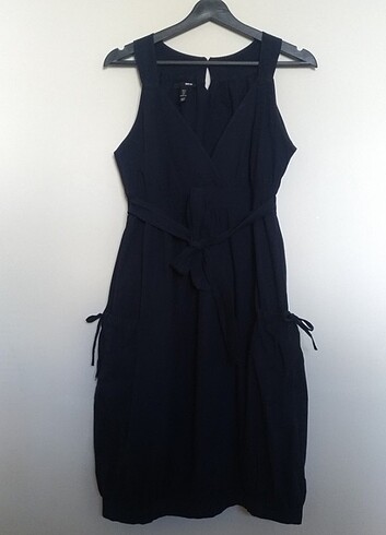 H&M Lacivert Kısa Elbise