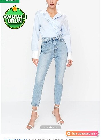 Trendyol & Milla Trendyolmilla açık mavi yüksek bel mom jeans 