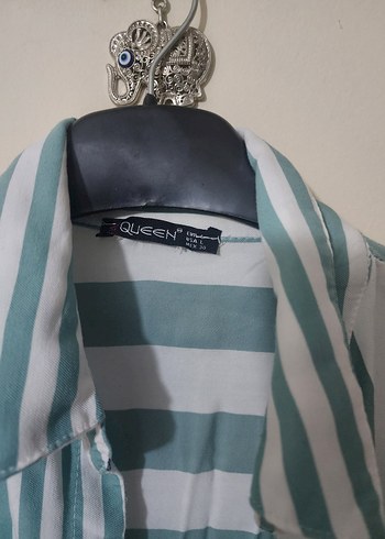 Uzun Kollu Çizgili Kadın Gömlek - Görsel 3