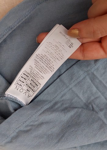 Düz Mavi Gri Askılı T-shirt - Görsel 4