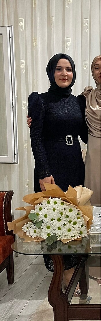 Diğer Siyah dantel tesettür elbise