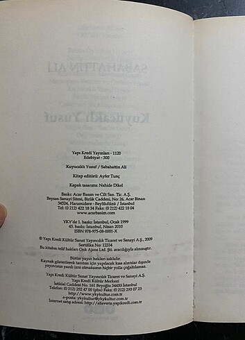 Beden Renk Sabahattin Ali - Kuyucakli Yusuf