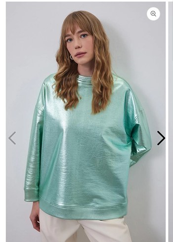Kadriye Baştürk Turkuaz renk Kadın Sweatshirt
