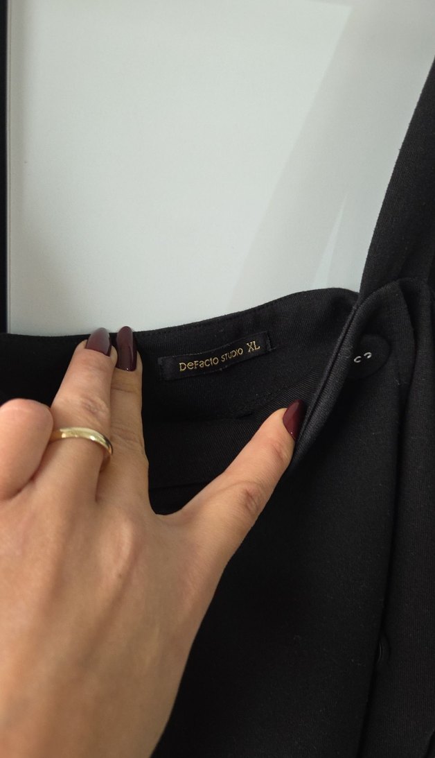 Siyah Kemerli diz üstü Elbise - Görsel 3