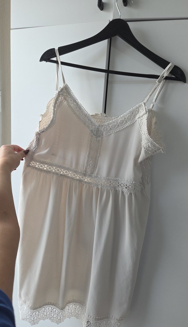 Dantel Detaylı Beyaz Mini Bohem Elbise - Görsel 5