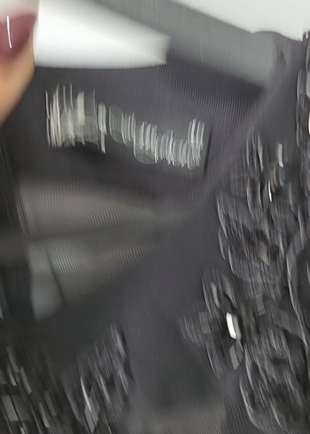 Boncuk İşlemeli Siyah Midi Elbise - Görsel 4