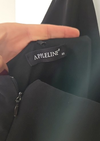 Siyah V Yakalı Midi Drapeli Kadın Elbise - Görsel 5