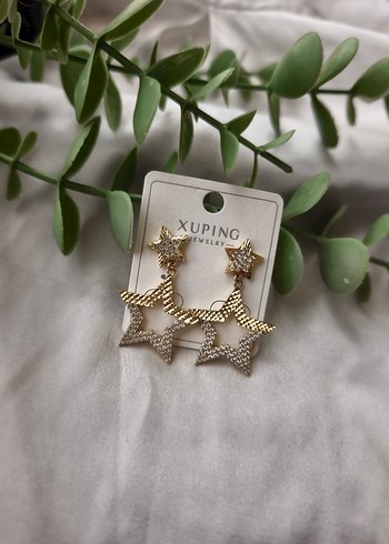 Xuping Mini İşlemeli Altın Küpe - Görsel 2